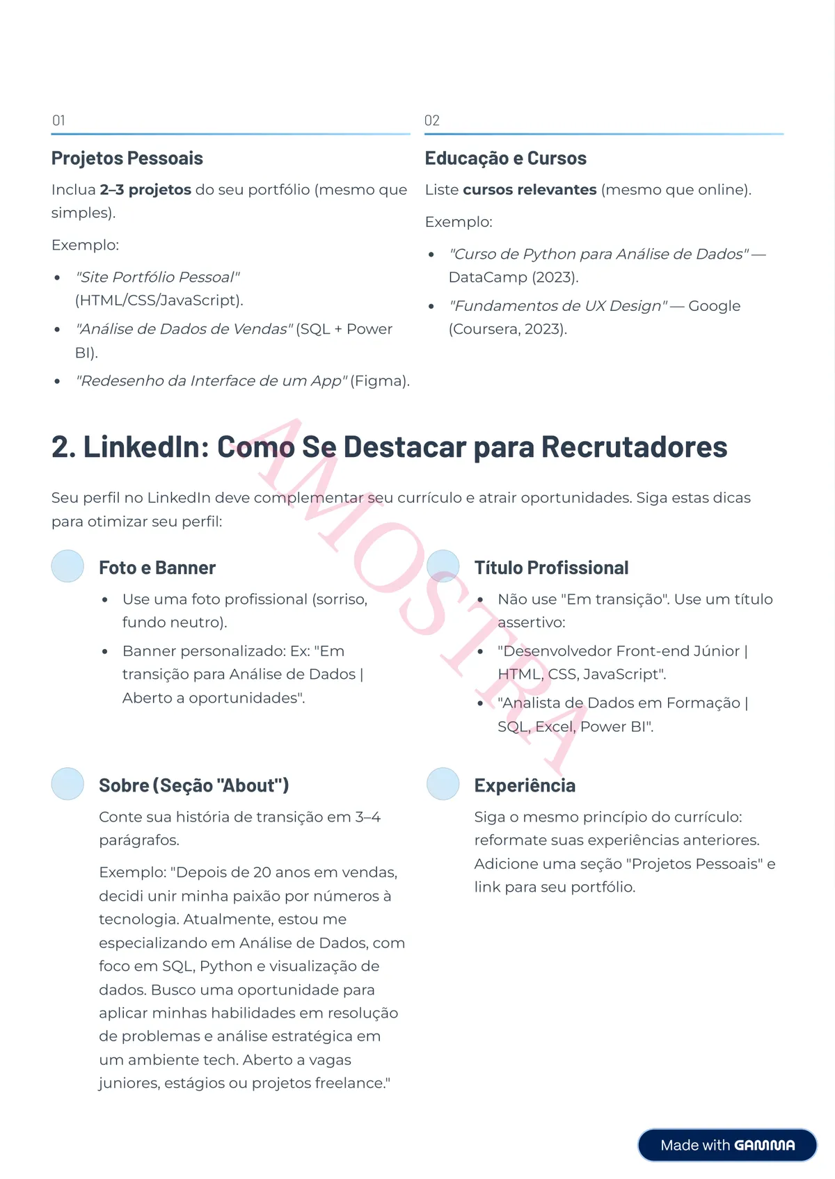 Amostra — LinkedIn e empregabilidade 50+
