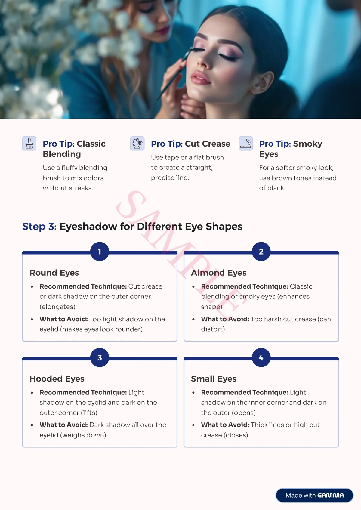 Sample — symmetrical (even) eyeliner guide