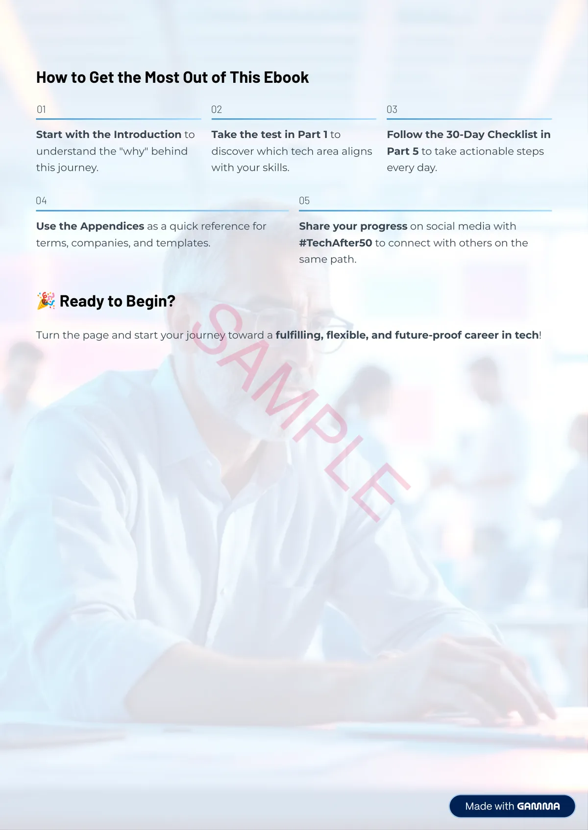 Sample page 3 — mindset and framing age as leverage